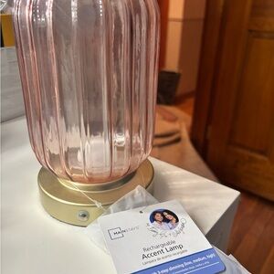 Mainstays Blush Rechargeable Accent Lamp